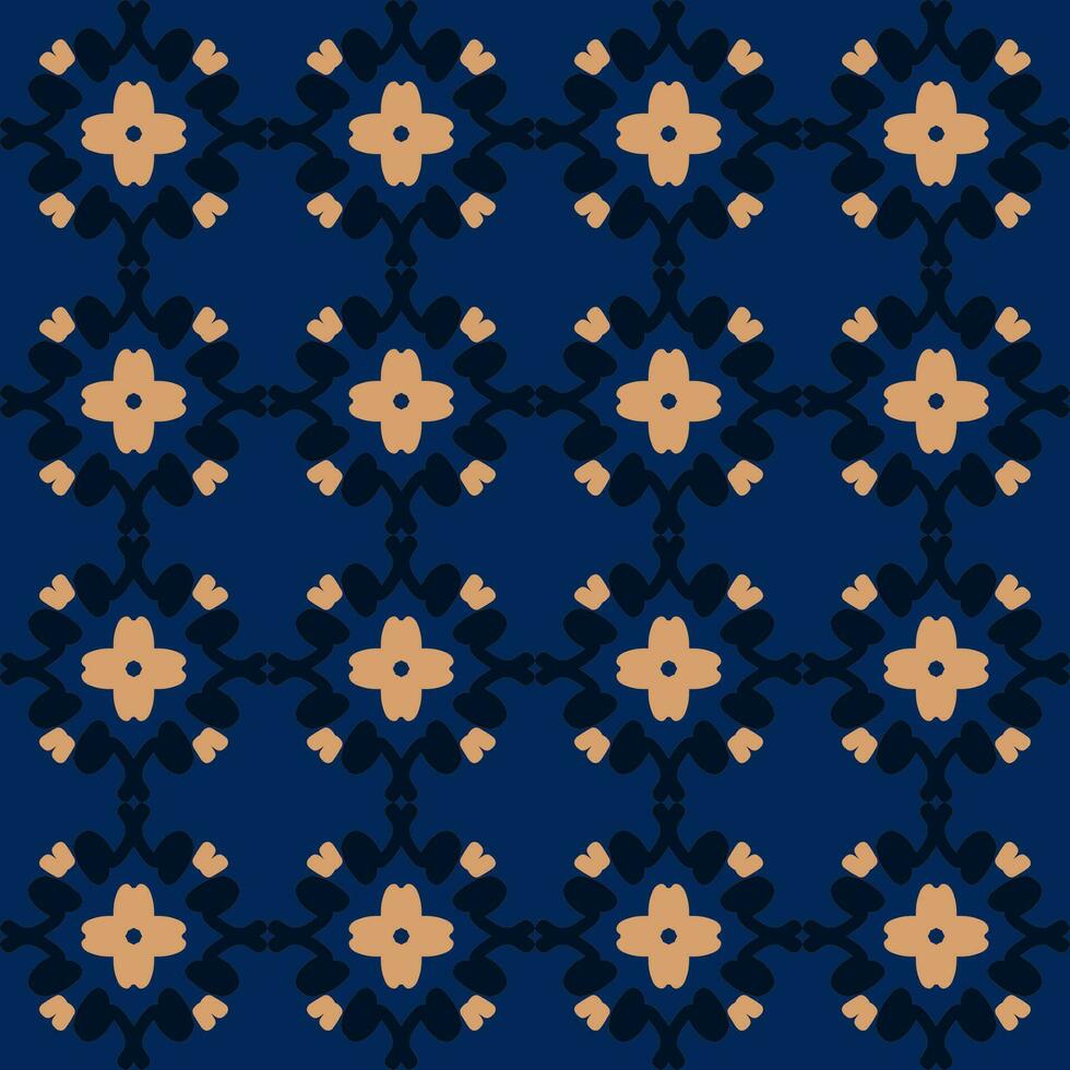 blauw bruin room mandala kunst naadloos patroon bloemen creatief ontwerp achtergrond vector illustratie