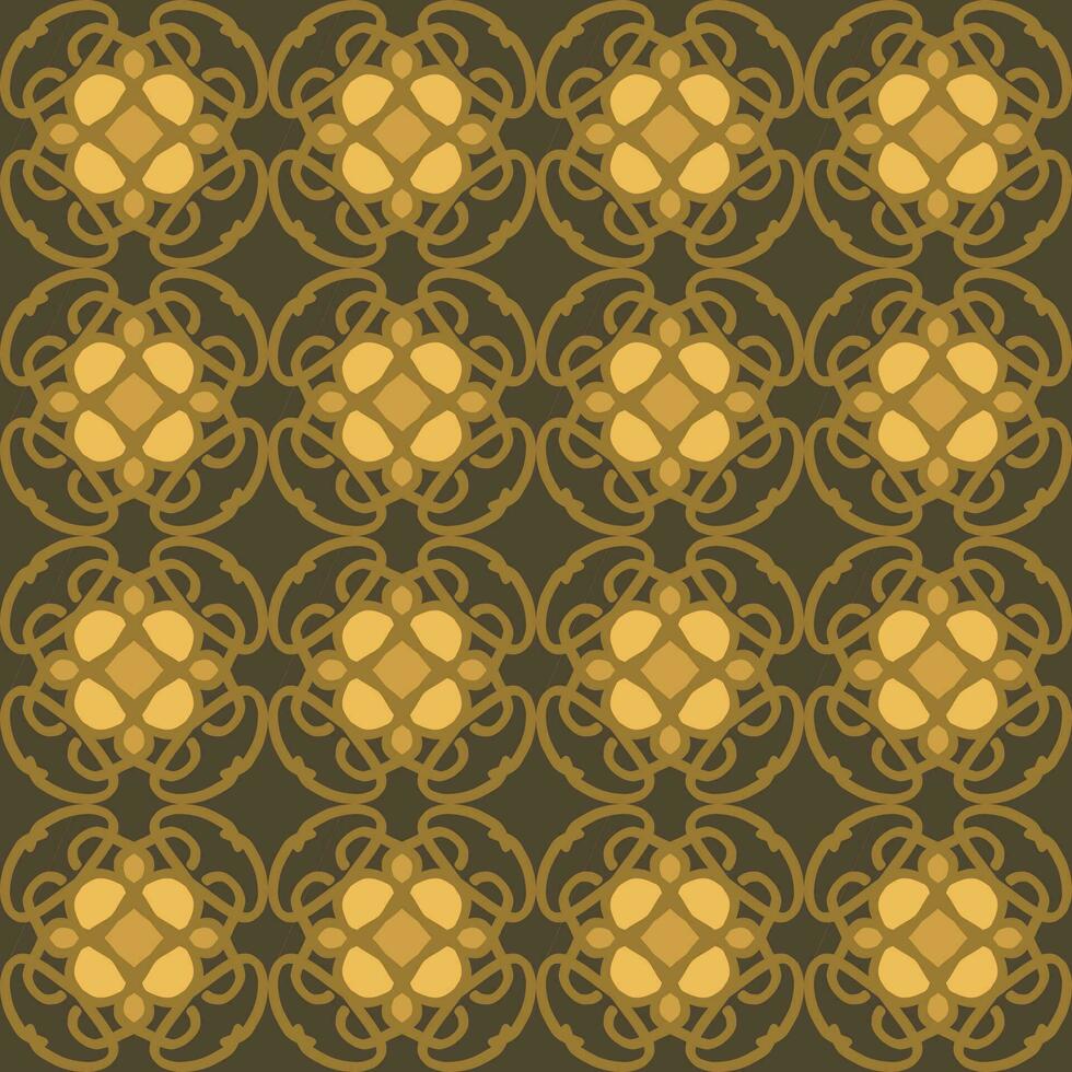 bruin mandala kunst naadloos patroon bloemen creatief ontwerp achtergrond vector illustratie