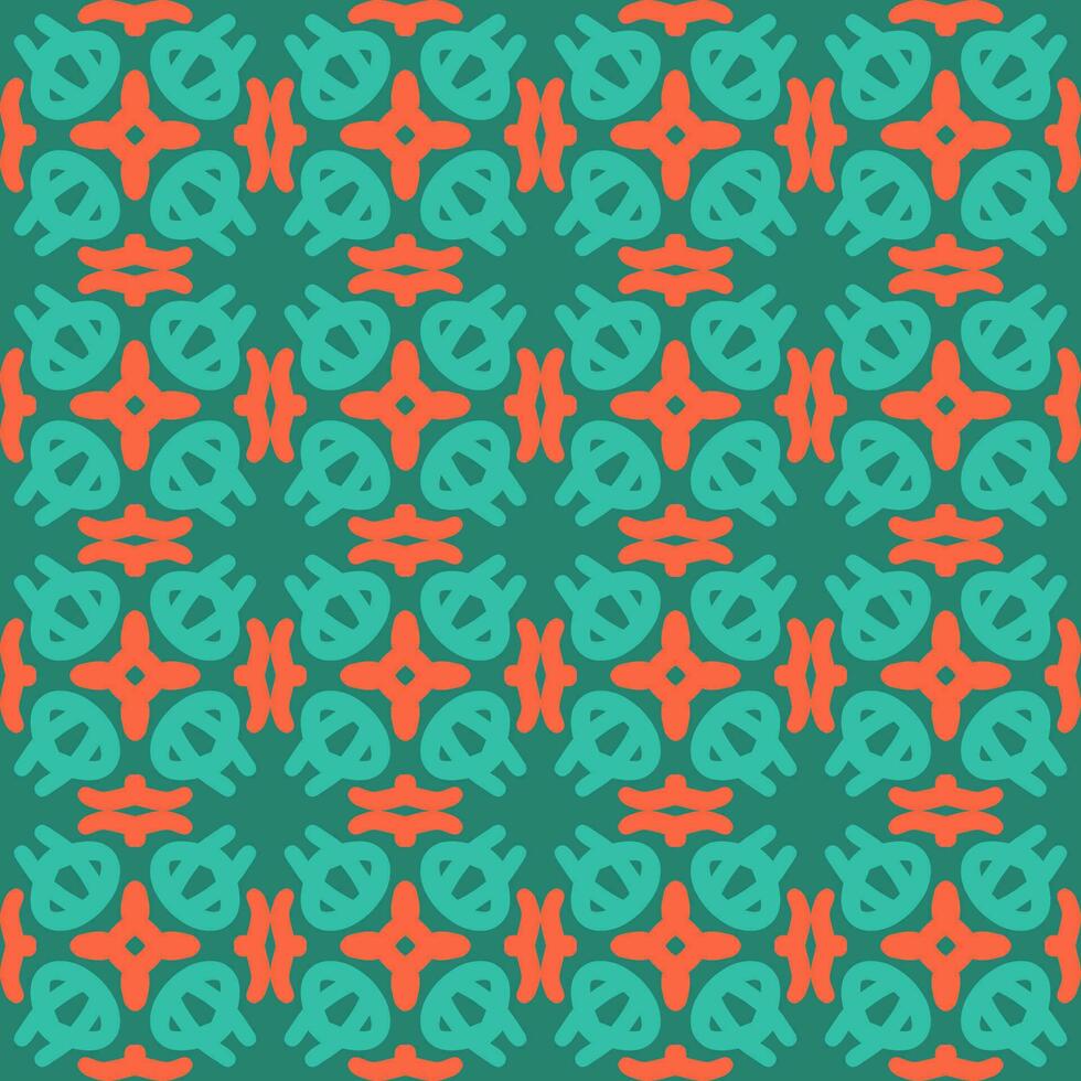 blauw rood mandala kunst naadloos patroon bloemen creatief ontwerp achtergrond vector illustratie