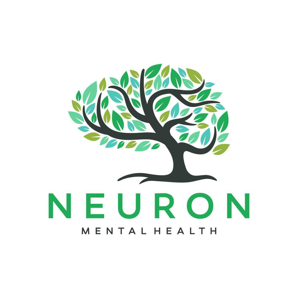 neurologie logo ontwerp illustratie vector sjabloon
