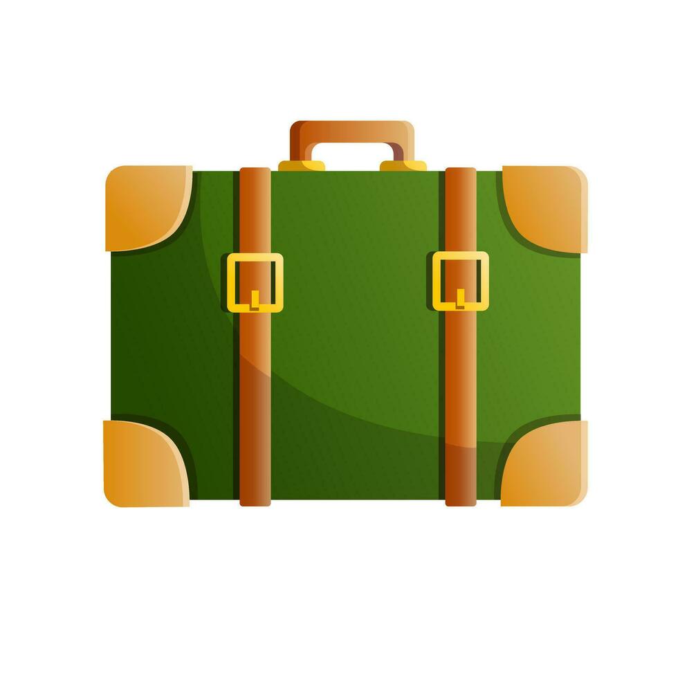 koffer reizen vector icoon geïsoleerd Aan wit achtergrond. bagage vakantie. reizen bagage. reiziger inpakken. tijd naar reizen concept