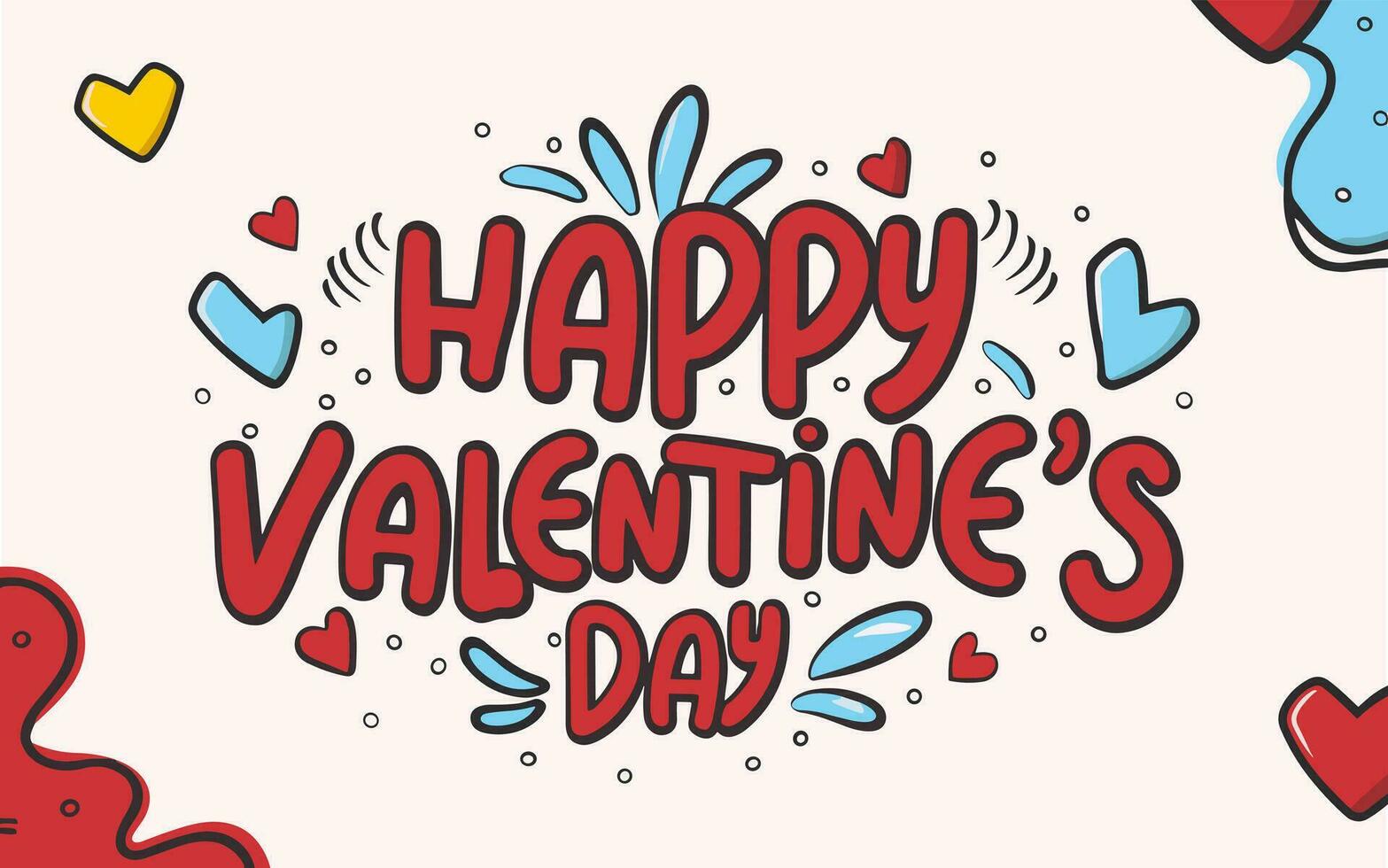 gelukkig Valentijnsdag dag typografie vector