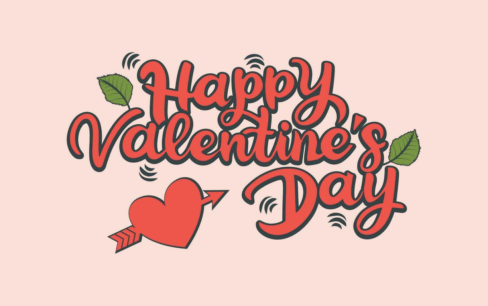 gelukkig Valentijnsdag dag typografie vector