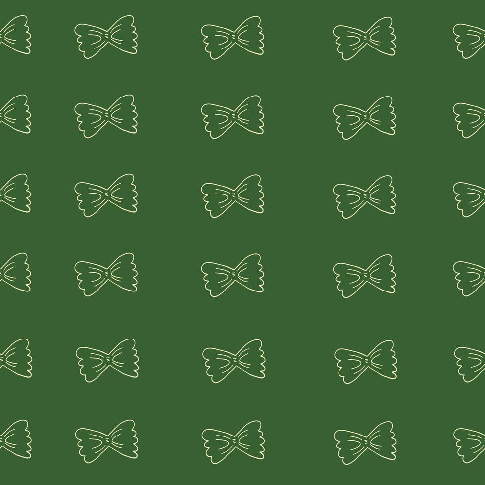 pasta naadloos hand- getrokken patroon Aan groen achtergrond vector
