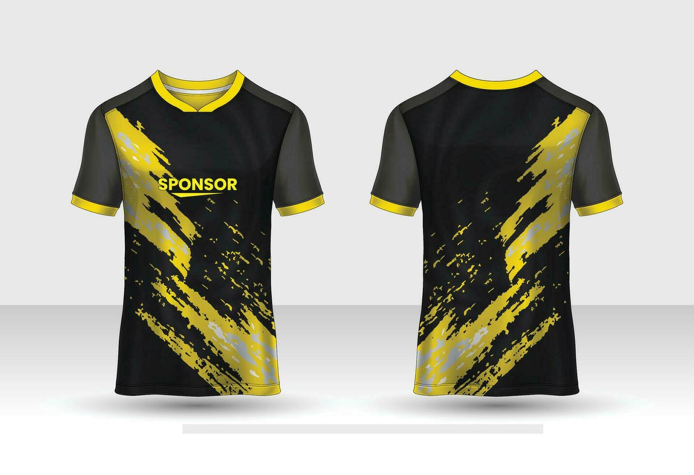 sport- Jersey t overhemd ontwerp concept vector sjabloon, raglan ronde nek tees Amerikaans voetbal Jersey concept met voorkant en terug visie voor krekel, voetbal, volleybal, rugby, tennis en badminton uniform