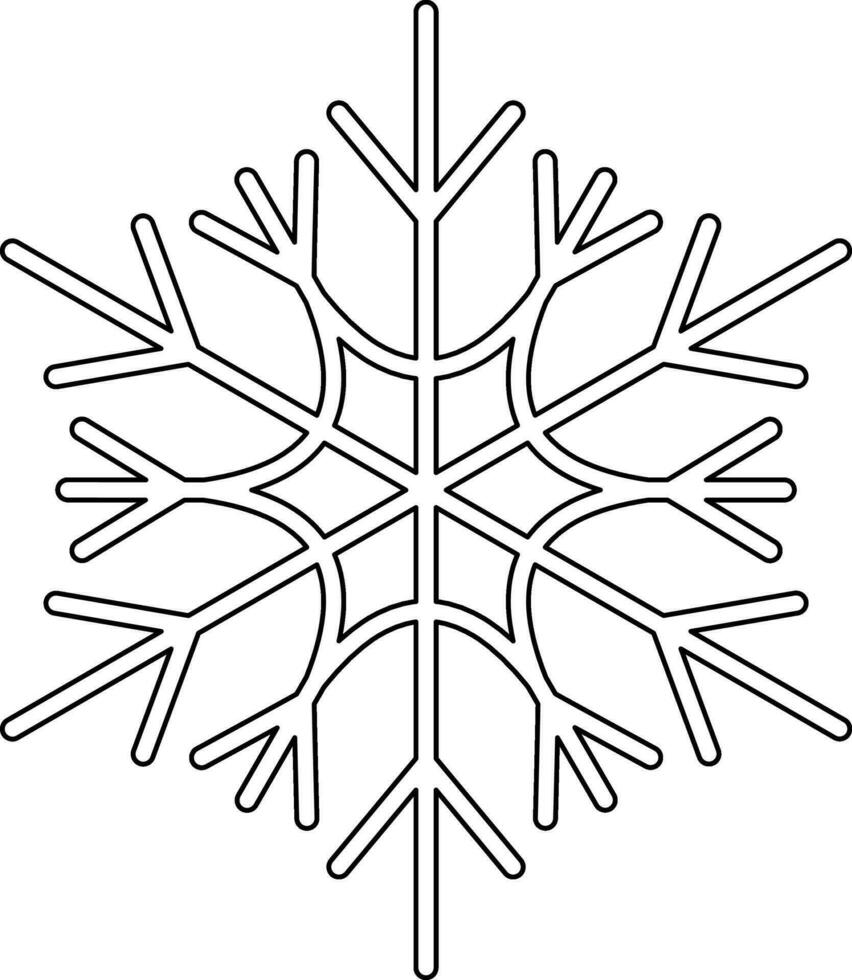 schattig sneeuwvlok geïsoleerd Aan wit achtergrond. vector