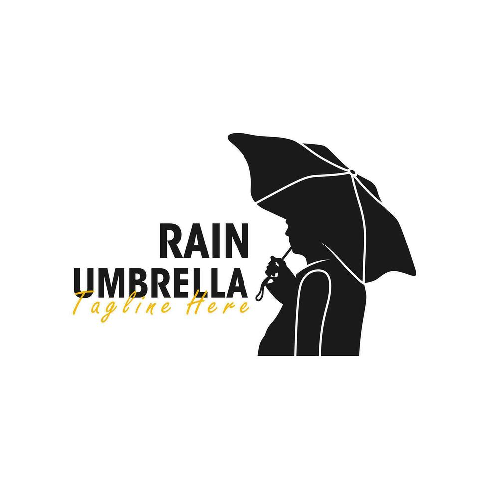 regen paraplu illustratie logo vector