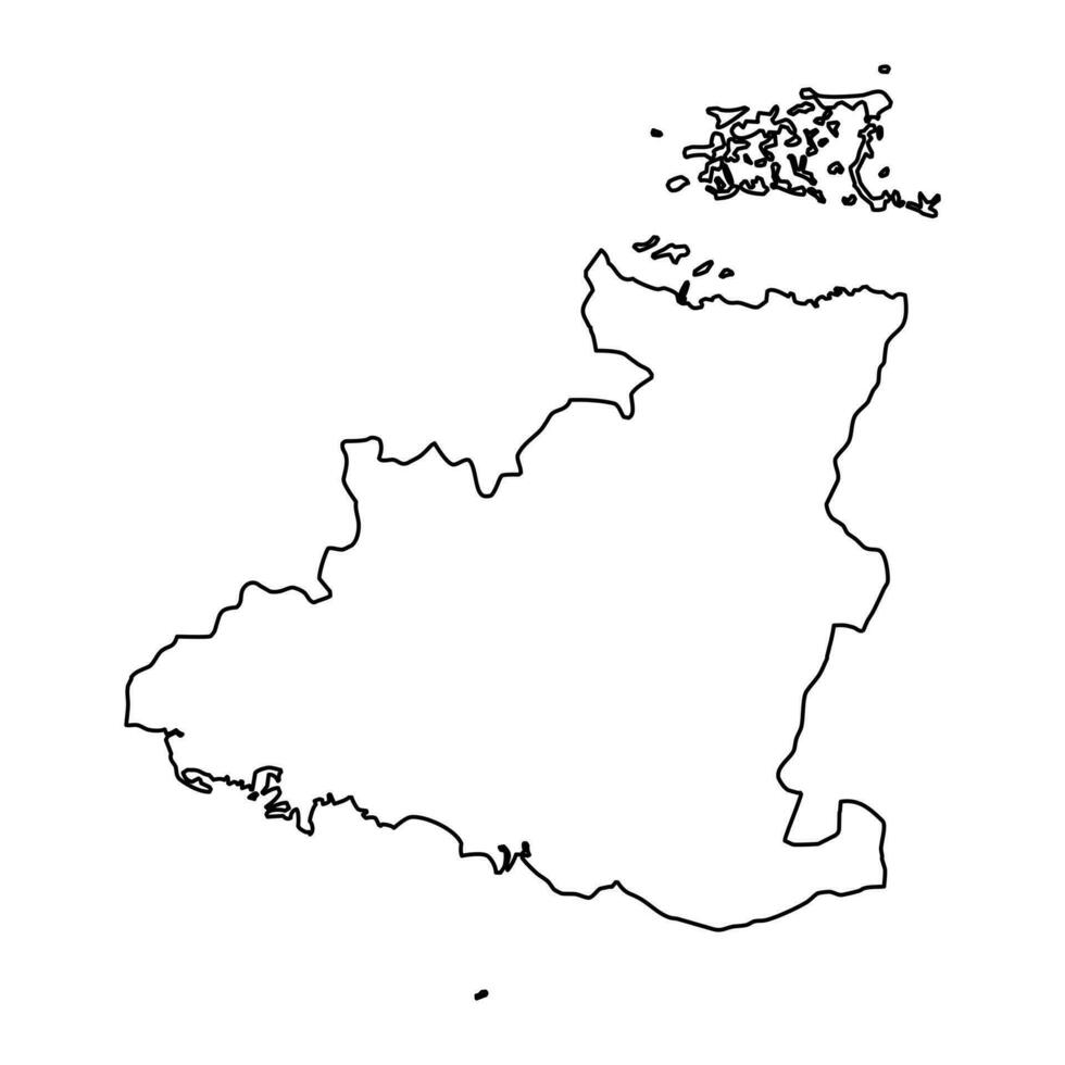 heilig spiritus provincie kaart, administratief divisie van Cuba. vector illustratie.