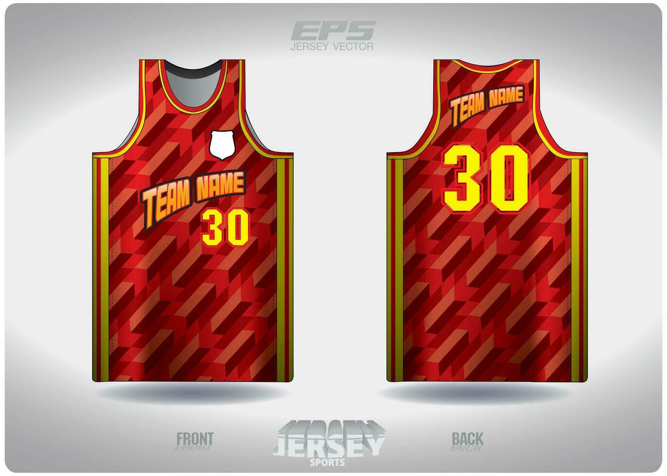 eps Jersey sport- overhemd vector.rood betegeld verdieping patroon ontwerp, illustratie, textiel achtergrond voor basketbal overhemd sport- t-shirt, basketbal Jersey overhemd vector