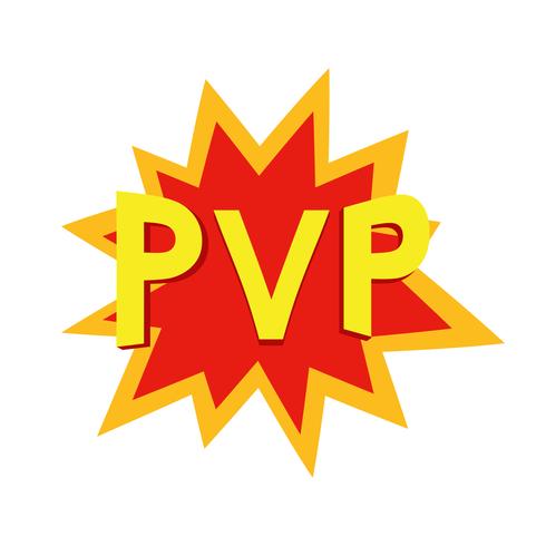 Player vs Player strips concept. PvP game online. Vector platte ilustration