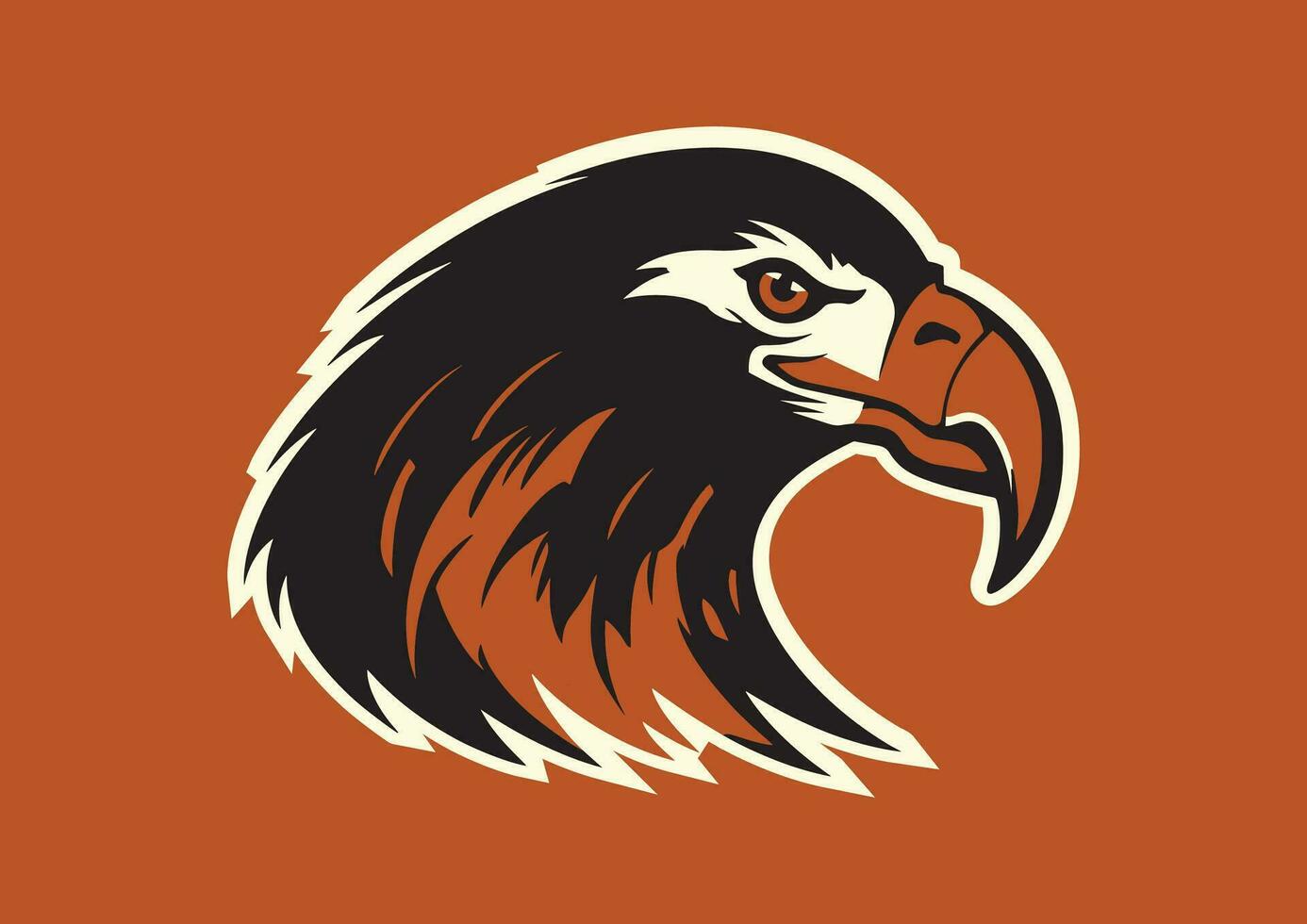 oud school- adelaar mascotte hoofd, geïllustreerd klassiek adelaar logo net zo een vector grafisch en mascotte illustratie voor sport en e-sport gaming teams