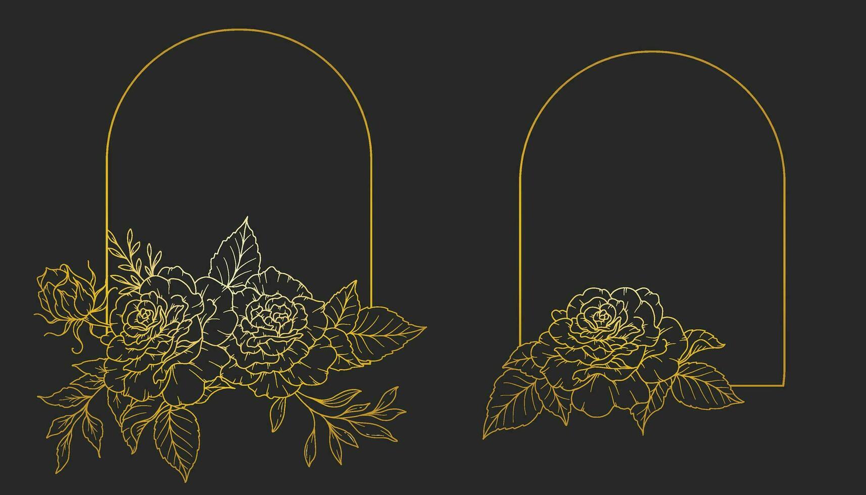 roos lijn tekening. zwart en wit bloemen kozijnen. bloemen lijn kunst. prima lijn roos bloem illustratie. hand- getrokken schets bloemen. botanisch kleur bladzijde. bruiloft uitnodiging bloemen vector