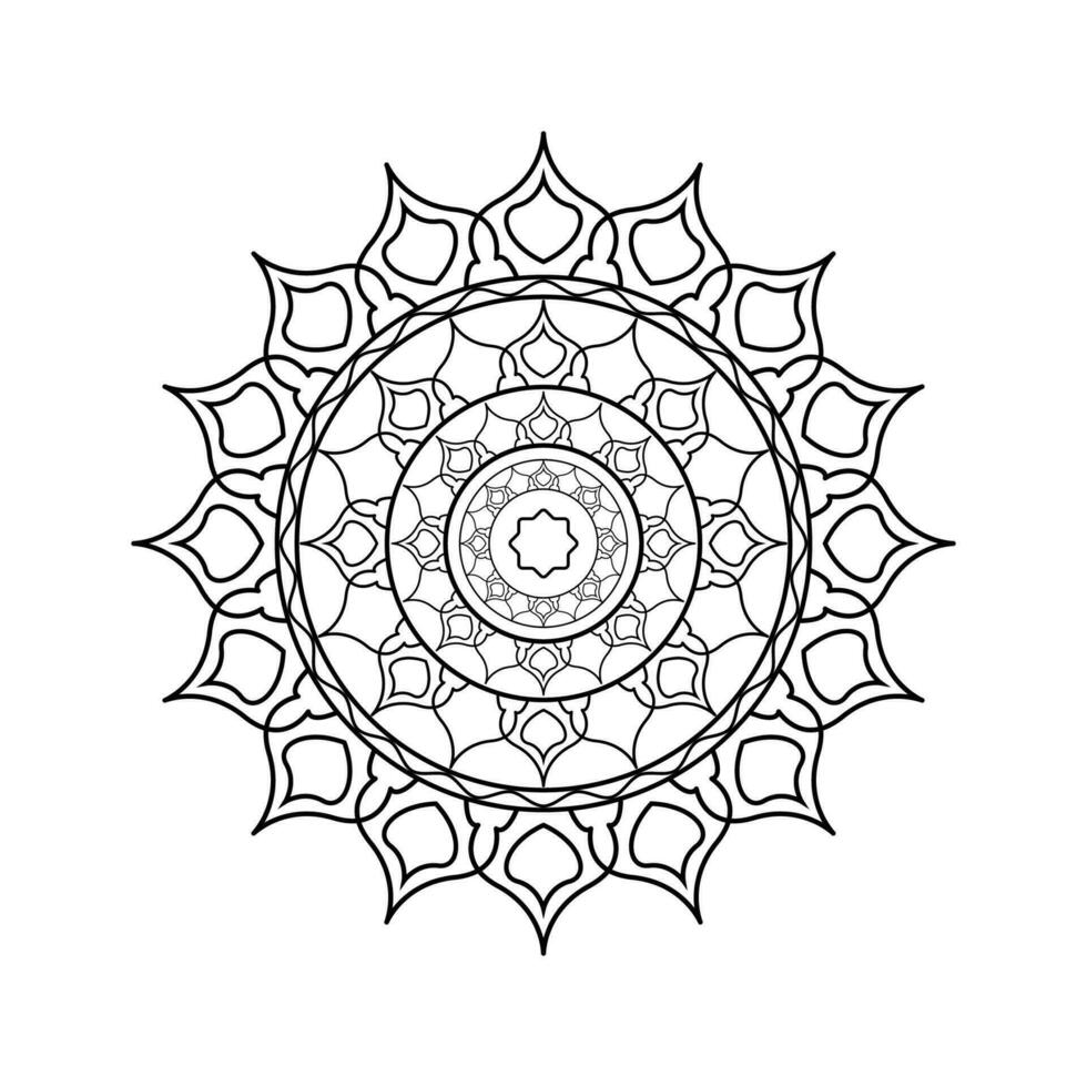 gemakkelijk mandala vector ontwerp met zwart kleur