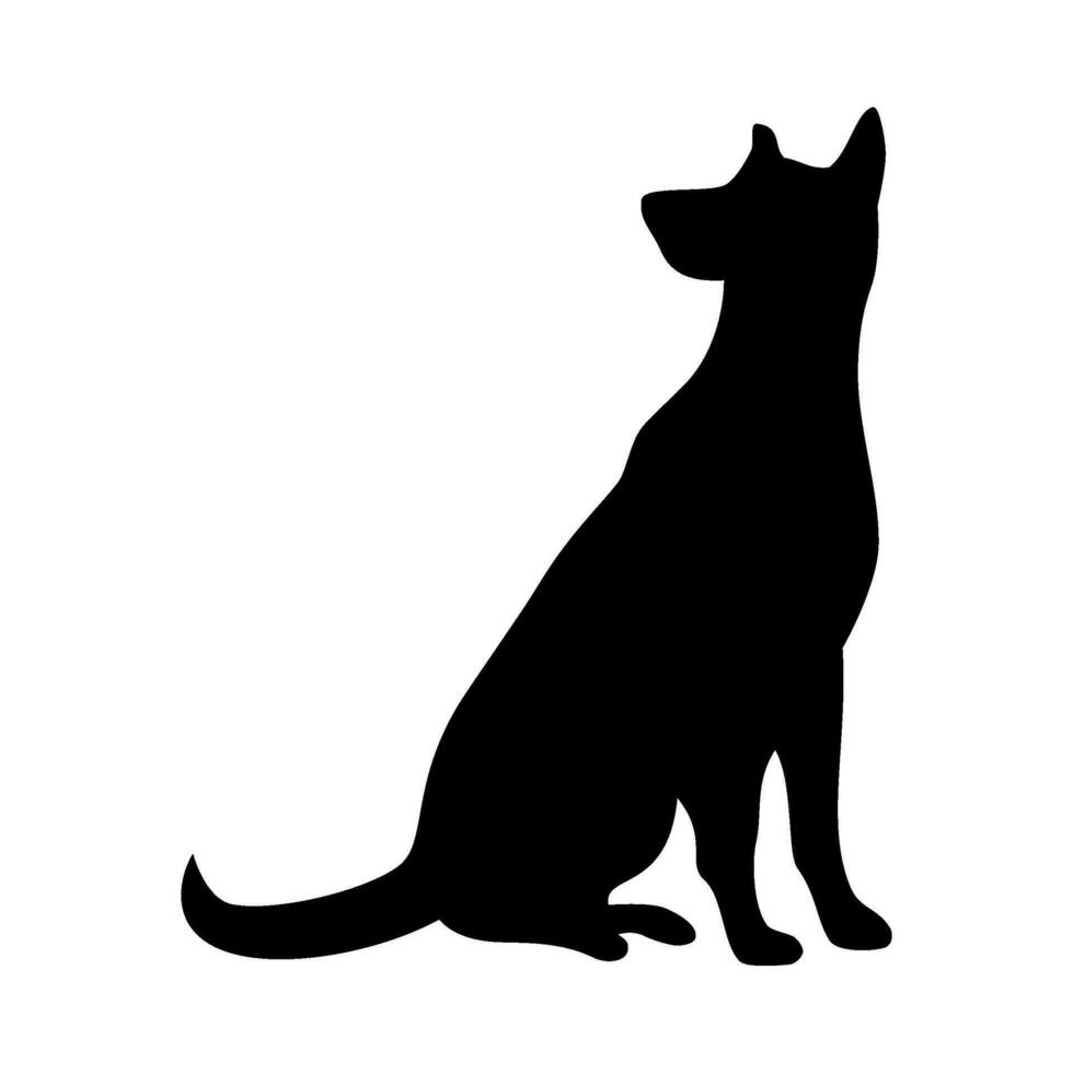 hond silhouet illustratie Aan geïsoleerd achtergrond vector