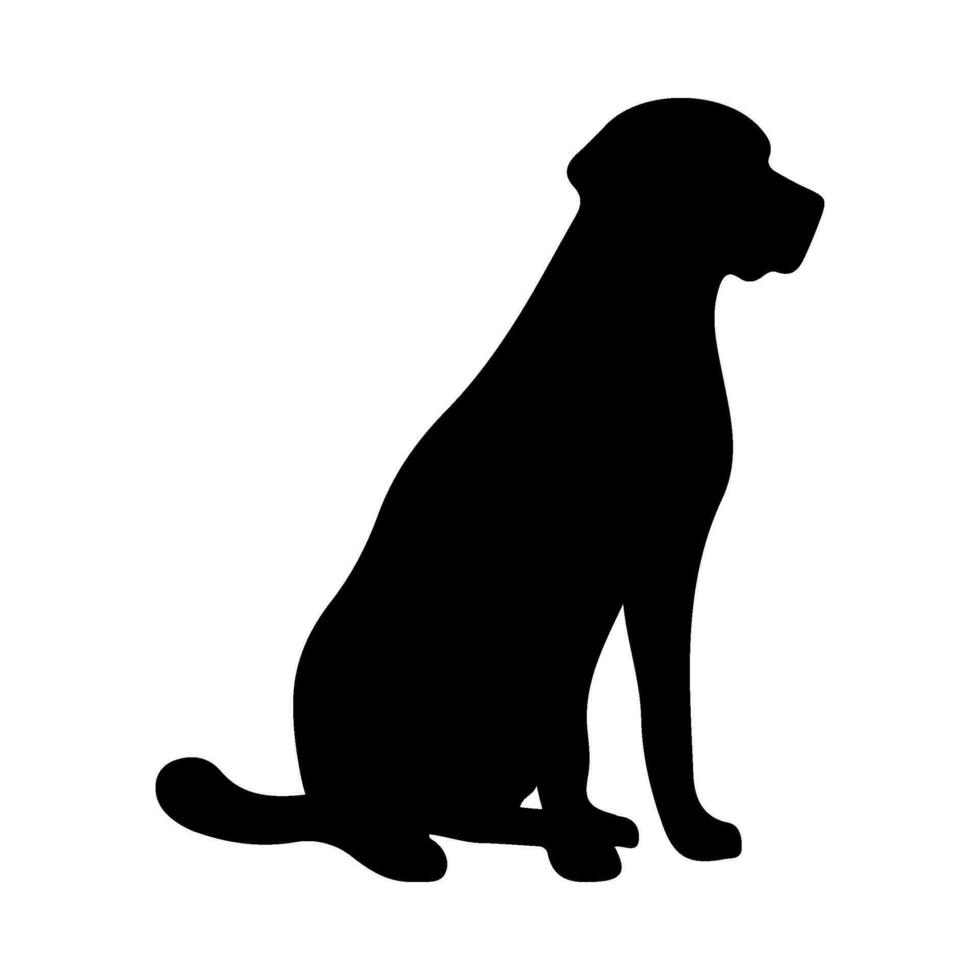 hond silhouet illustratie Aan geïsoleerd achtergrond vector