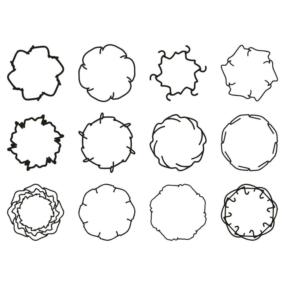 sier- circulaire kader set. decoratief vorm element vector