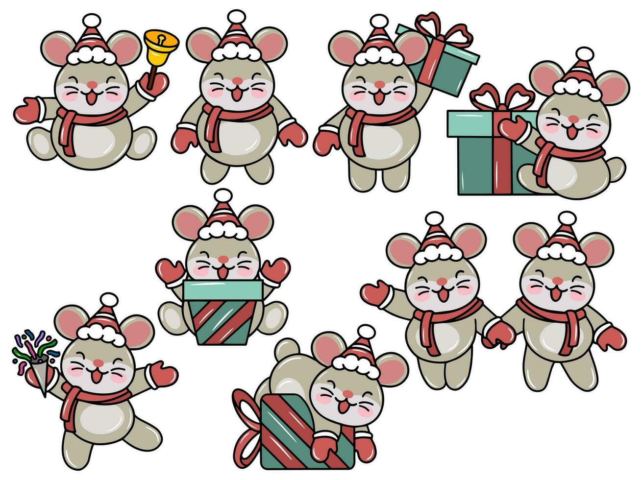 muis illustratie voor Kerstmis dag vector