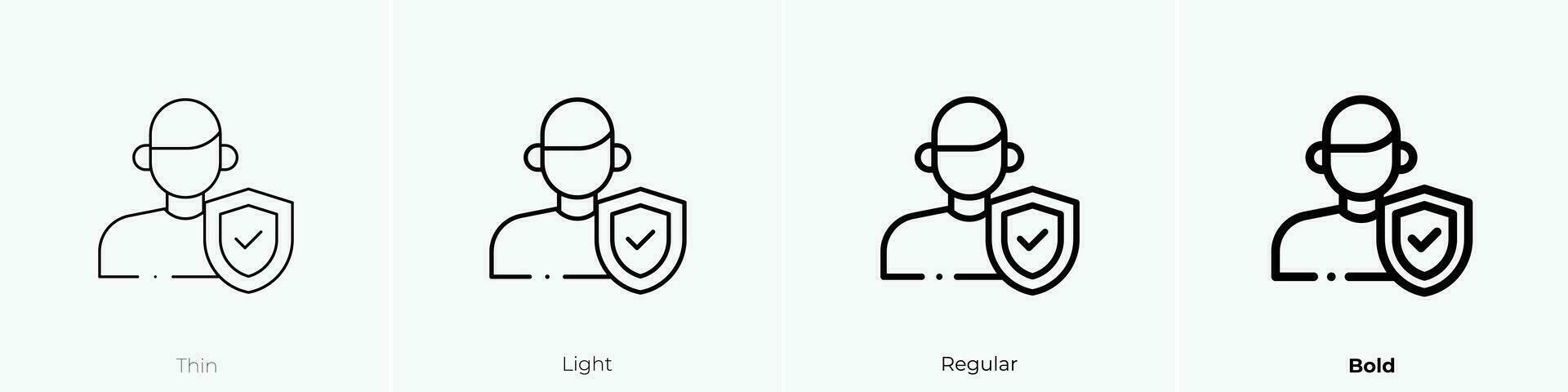 persoon icoon. dun, licht, regelmatig en stoutmoedig stijl ontwerp geïsoleerd Aan wit achtergrond vector