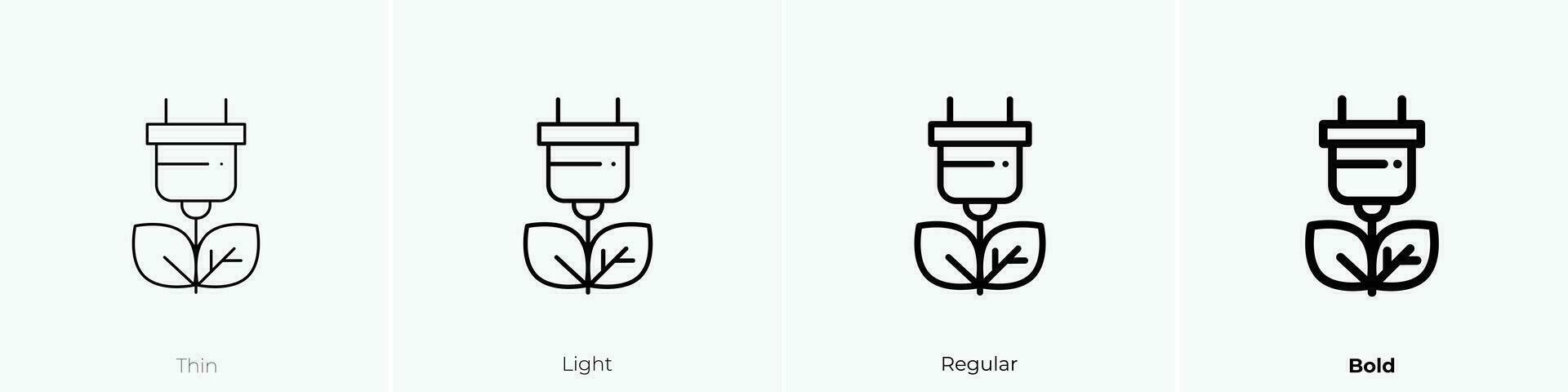 plug icoon. dun, licht, regelmatig en stoutmoedig stijl ontwerp geïsoleerd Aan wit achtergrond vector