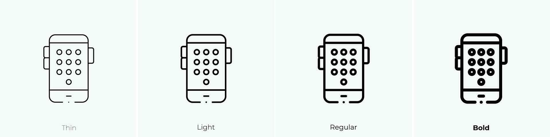 telefoon icoon. dun, licht, regelmatig en stoutmoedig stijl ontwerp geïsoleerd Aan wit achtergrond vector