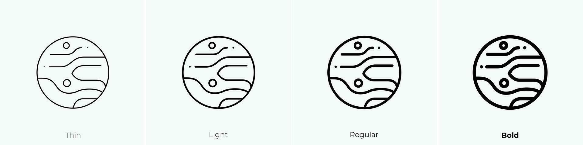 Pluto icoon. dun, licht, regelmatig en stoutmoedig stijl ontwerp geïsoleerd Aan wit achtergrond vector