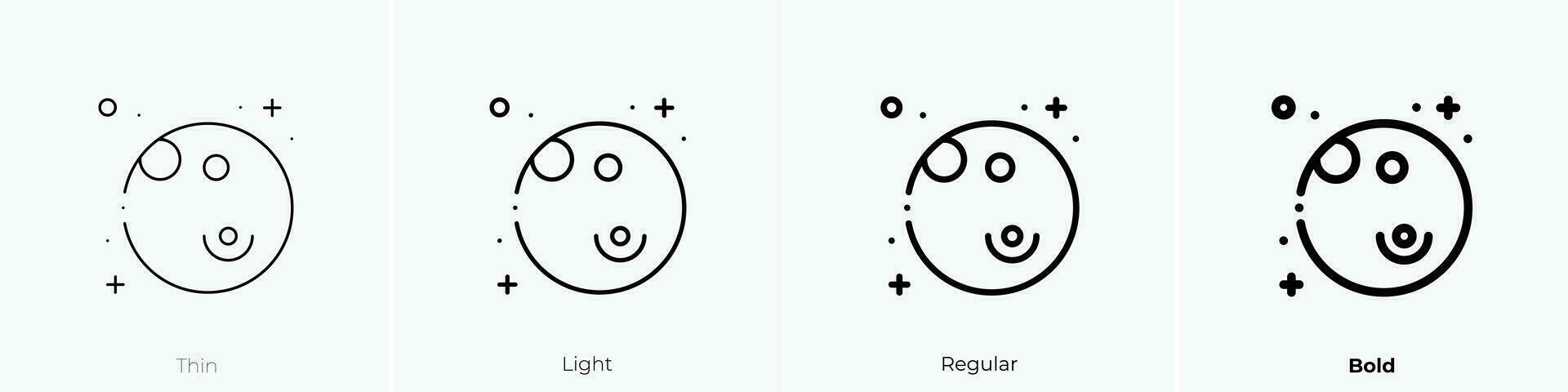 planeet icoon. dun, licht, regelmatig en stoutmoedig stijl ontwerp geïsoleerd Aan wit achtergrond vector