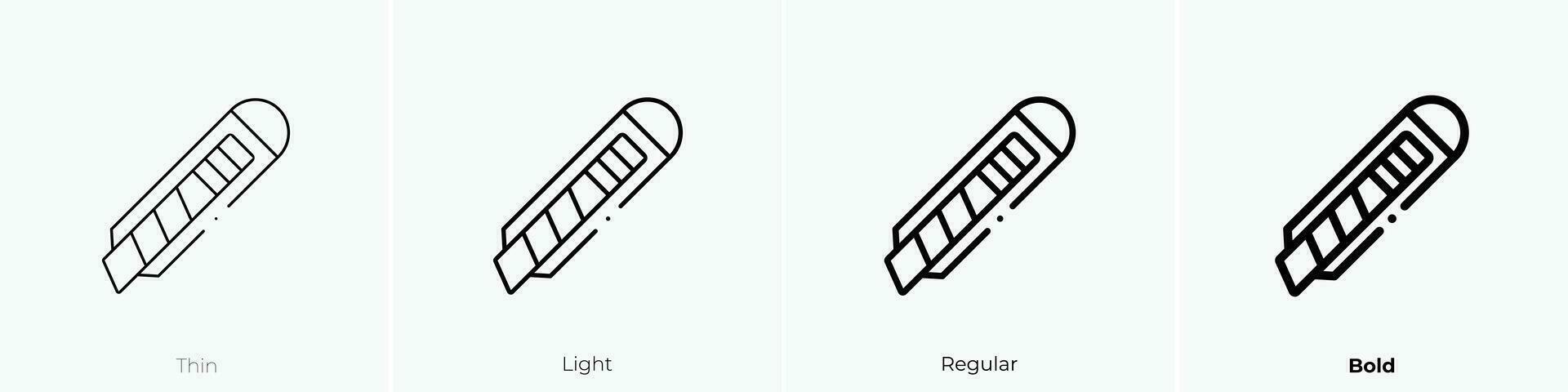 papier snijder icoon. dun, licht, regelmatig en stoutmoedig stijl ontwerp geïsoleerd Aan wit achtergrond vector