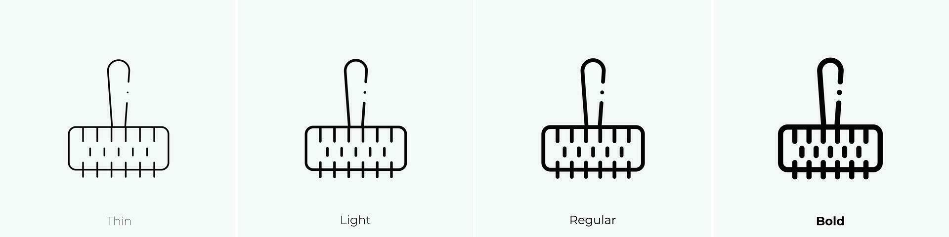 huisdier borstel icoon. dun, licht, regelmatig en stoutmoedig stijl ontwerp geïsoleerd Aan wit achtergrond vector