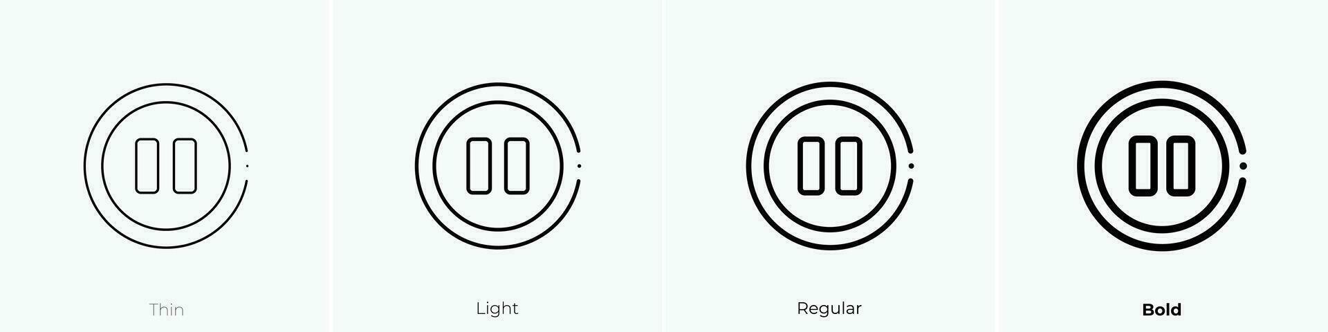 pauze icoon. dun, licht, regelmatig en stoutmoedig stijl ontwerp geïsoleerd Aan wit achtergrond vector