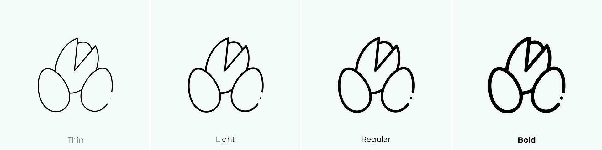 pistache icoon. dun, licht, regelmatig en stoutmoedig stijl ontwerp geïsoleerd Aan wit achtergrond vector