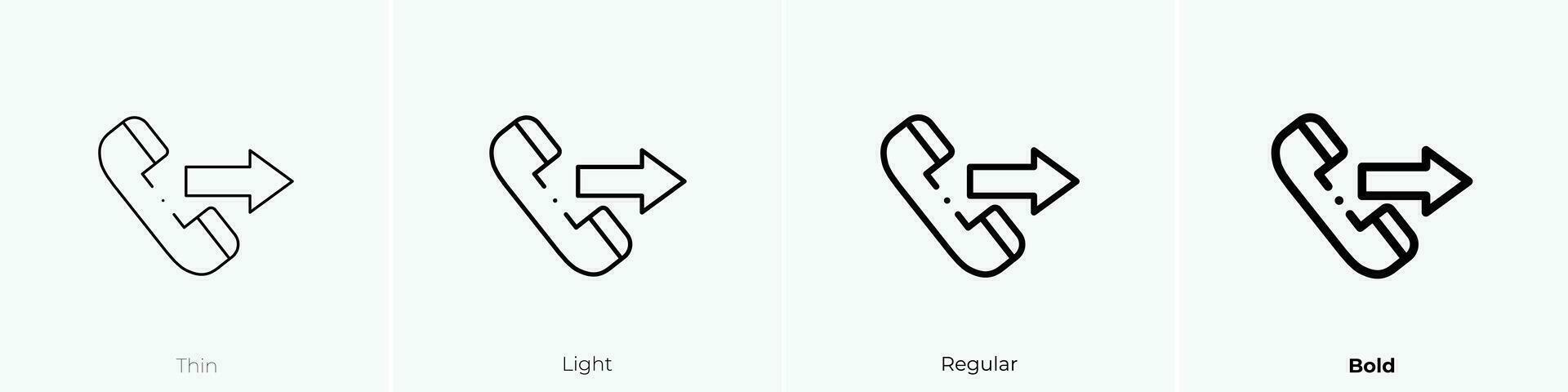 telefoon icoon. dun, licht, regelmatig en stoutmoedig stijl ontwerp geïsoleerd Aan wit achtergrond vector