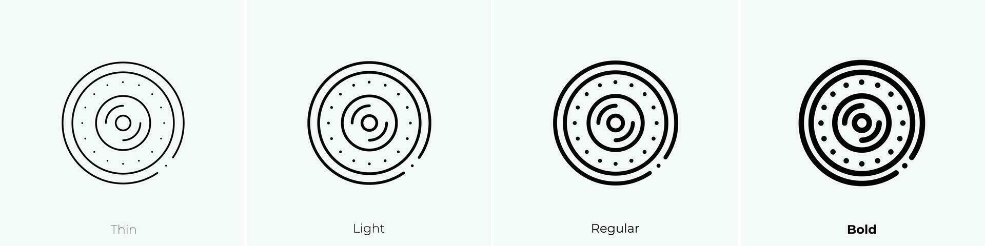 planeet icoon. dun, licht, regelmatig en stoutmoedig stijl ontwerp geïsoleerd Aan wit achtergrond vector