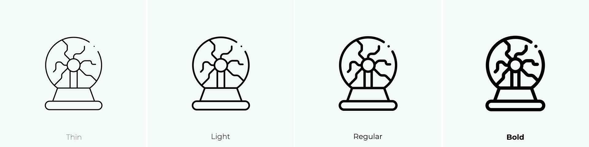 plasma bal icoon. dun, licht, regelmatig en stoutmoedig stijl ontwerp geïsoleerd Aan wit achtergrond vector