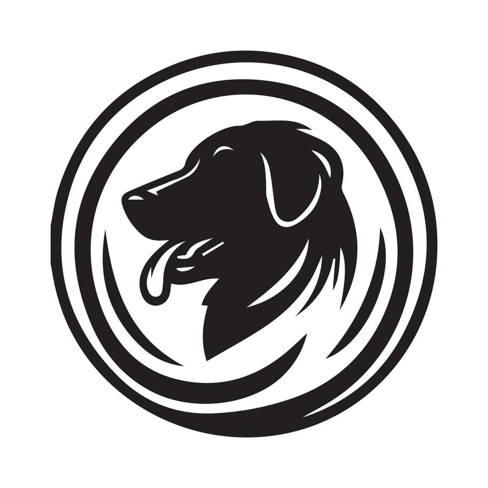 hond hoofd icoon. vlak stijl. tekenfilm hond gezicht. vector illustratie. silhouet gemakkelijk. dier logotype concept. logo ontwerp sjabloon.