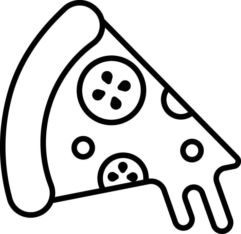 pizza schets vector illustratie icoon