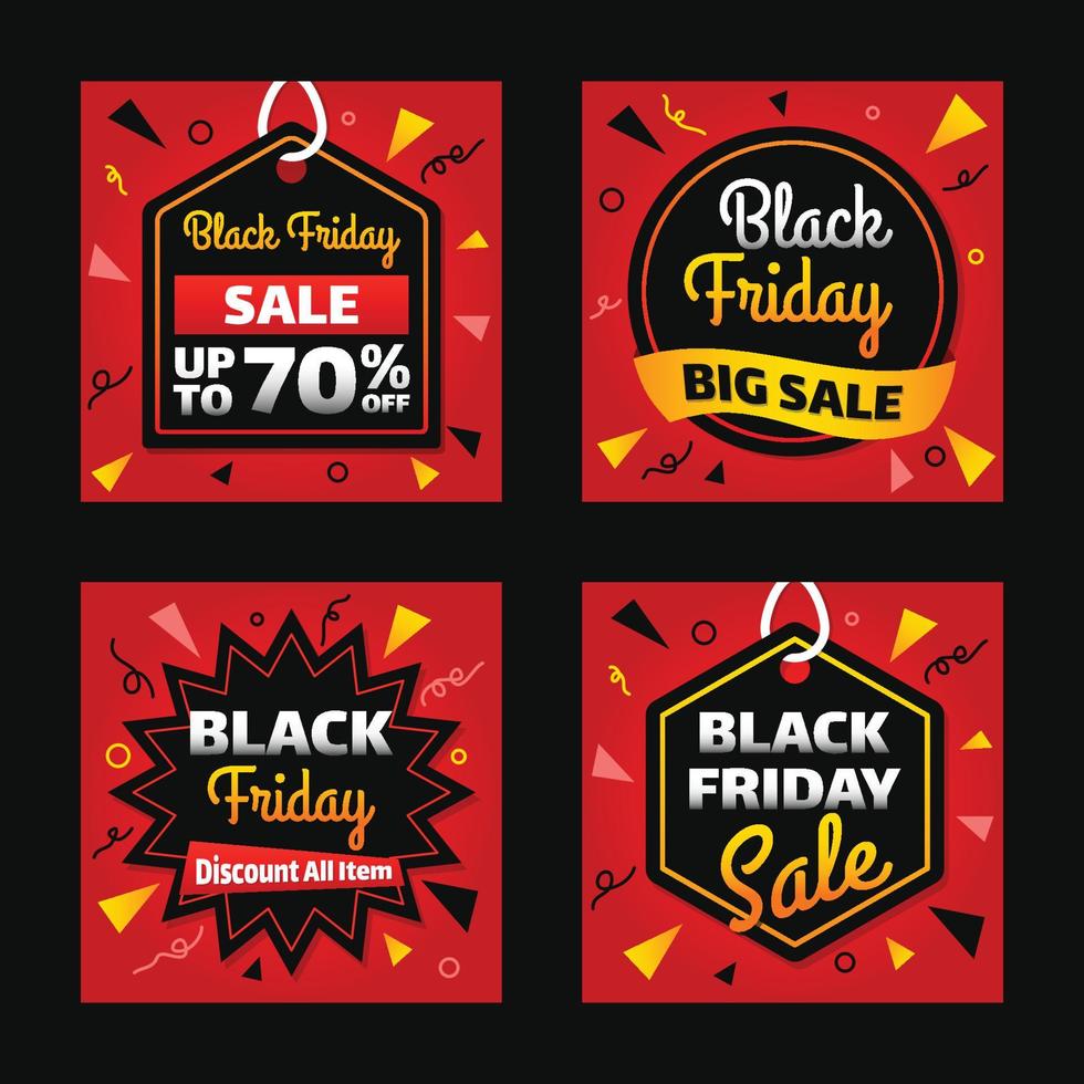 aankondiging van black friday sale-evenement vector