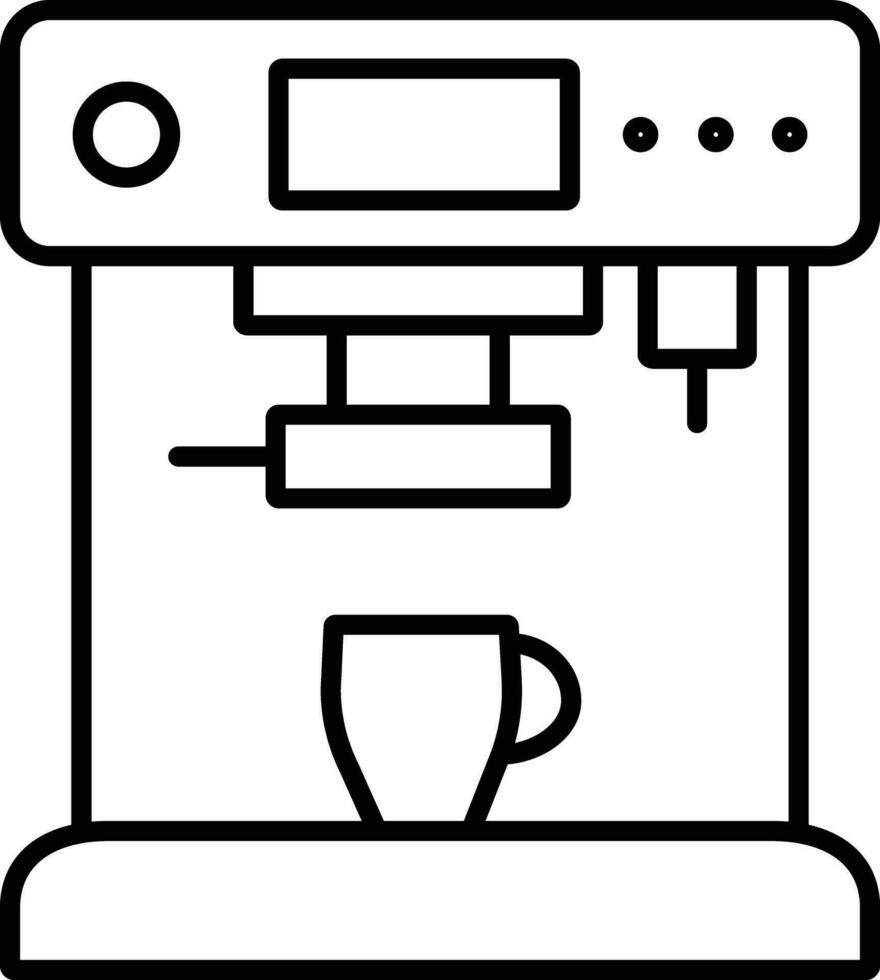 koffie machine schets vector illustratie icoon