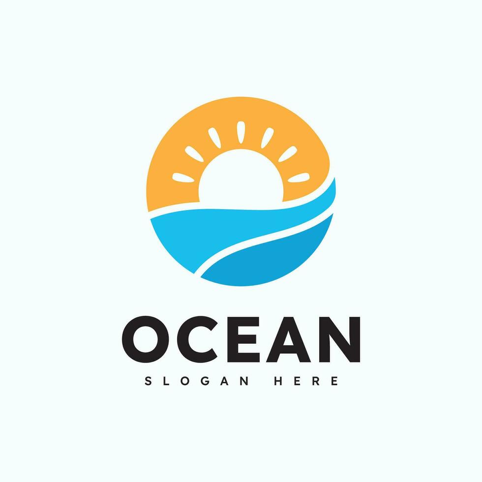 oceaan Golf logo sjabloon vector, oceaan gemakkelijk en modern logo ontwerp vector