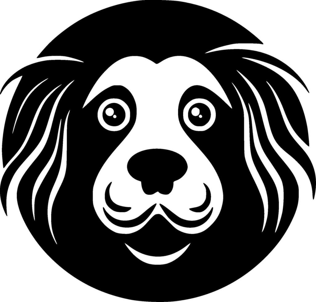 hond, zwart en wit vector illustratie