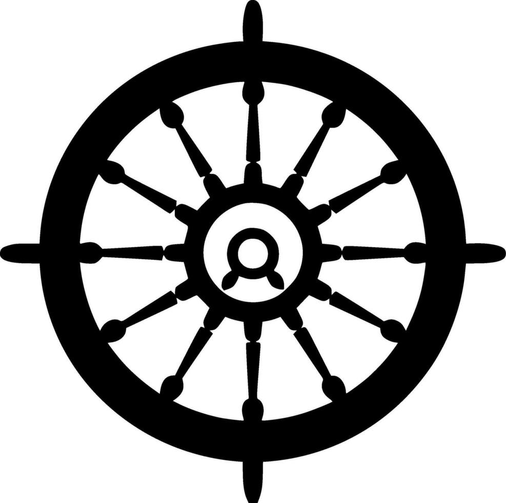 schip wiel - hoog kwaliteit vector logo - vector illustratie ideaal voor t-shirt grafisch
