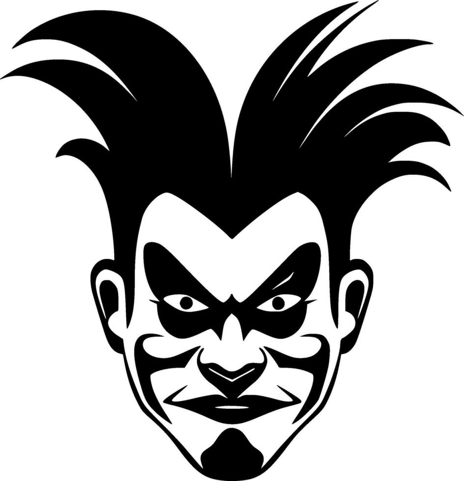 clown - minimalistische en vlak logo - vector illustratie