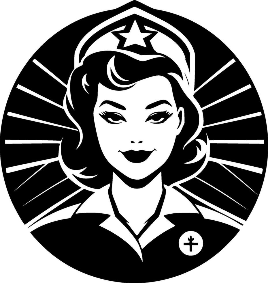 verpleegster - hoog kwaliteit vector logo - vector illustratie ideaal voor t-shirt grafisch