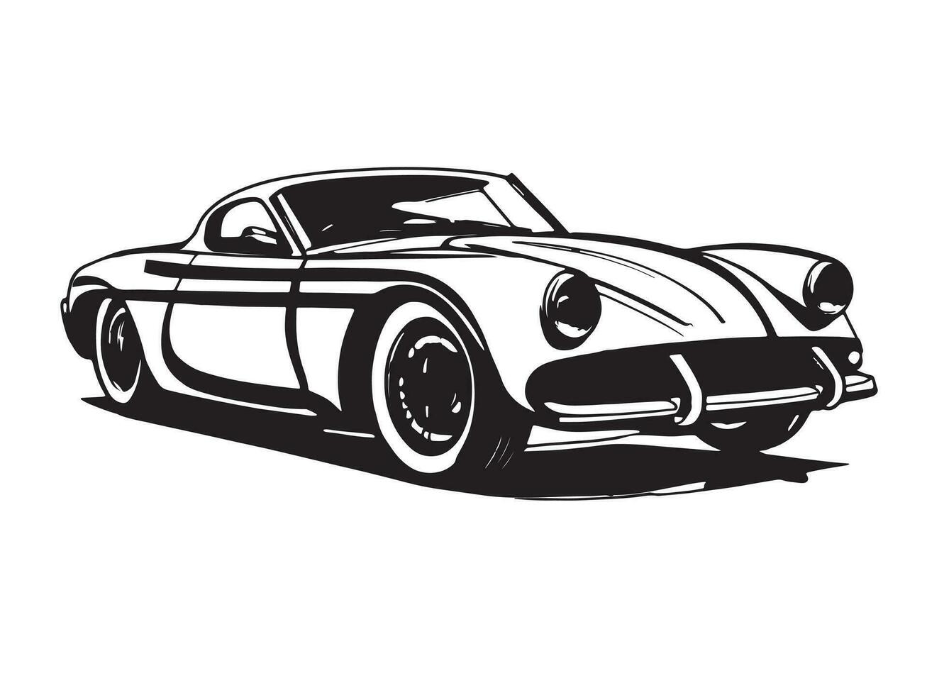 sport- auto silhouet illustratie geïsoleerd Aan wit vector