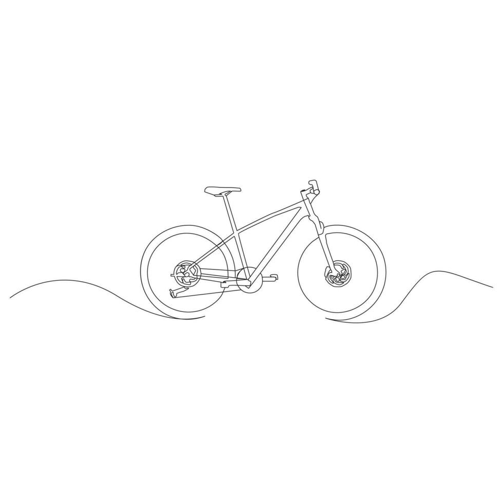 fiets single doorlopend lijn tekening . modieus een lijn trek ontwerp vector illustratie