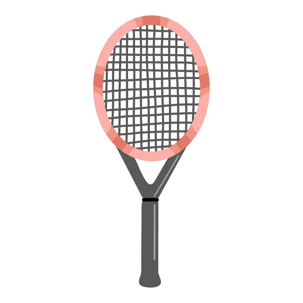 tennis racket geïsoleerd Aan wit. vector vlak sport illustratie