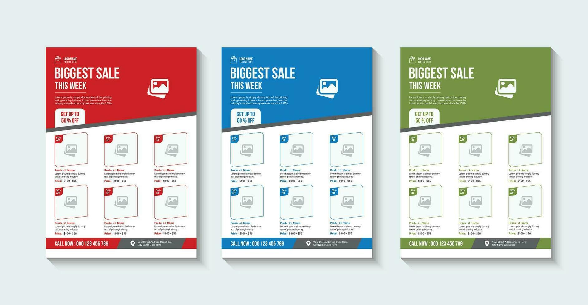 folder ontwerp sjabloon vector reeks voor Product uitverkoop Promotie in a4 papier grootte