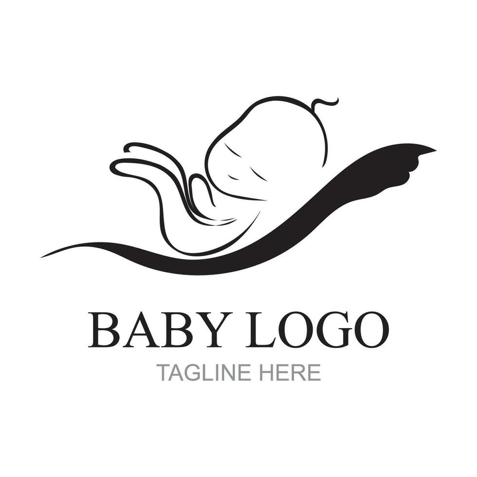 vector illustratie van schattig baby glimlach logo en symbool perfect voor bedrijf, industrie, winkel merken, enz