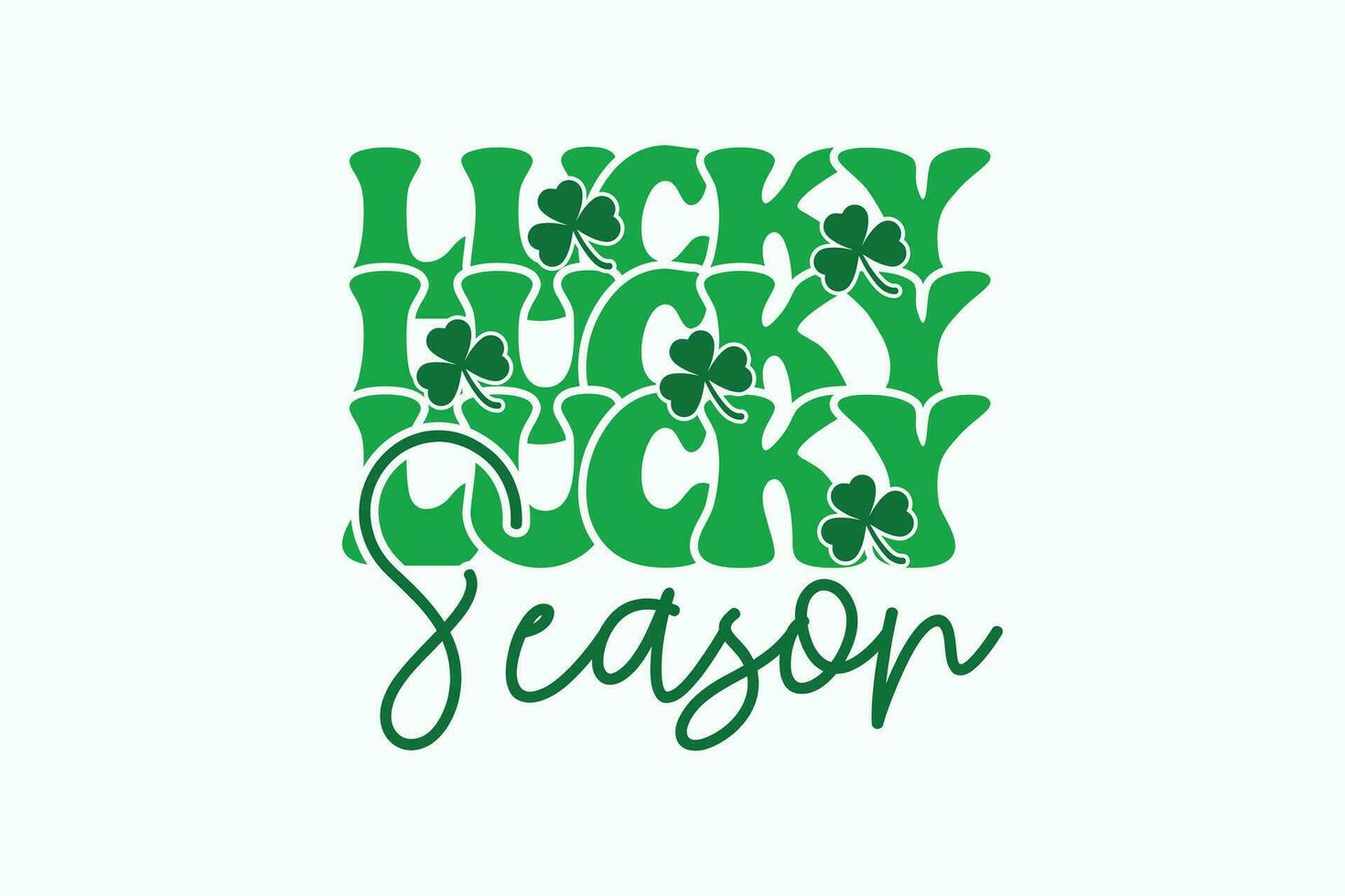 retro Lucky seizoen eps, st patricks dag t-shirt ontwerp. goed voor t overhemd afdrukken, poster, kaart, label, en andere decoartion voor st. Patrick dag vector