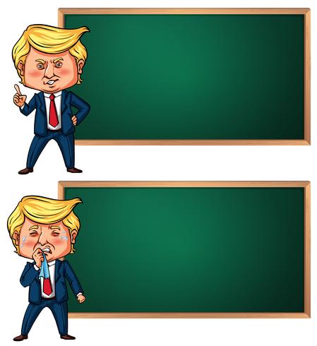 Bannermalplaatje met de Amerikaanse president Trump vector