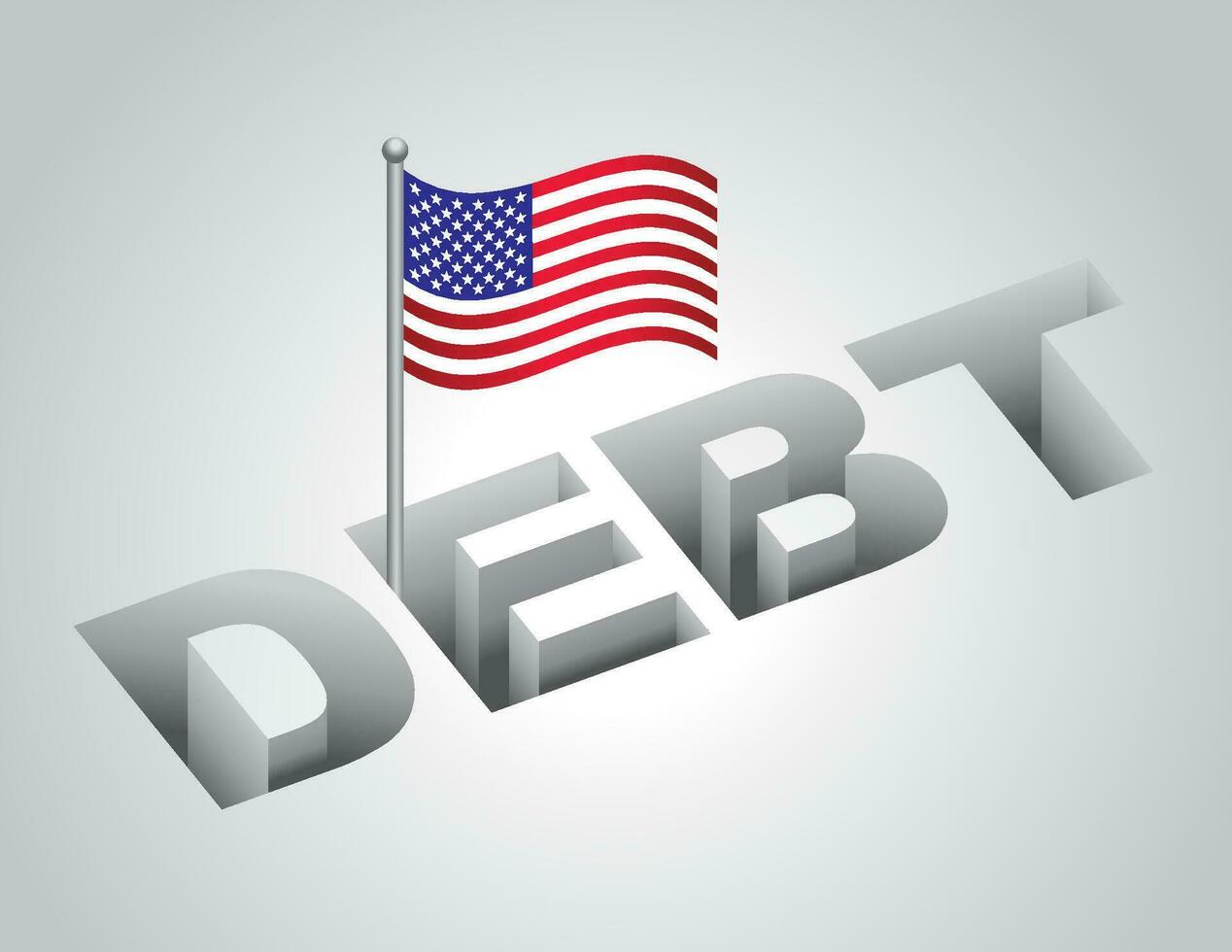 Verenigde staten nationaal schuld vector